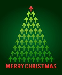 arrow Christmas tree, business theme