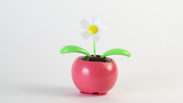 Toy flower moves, this working on solar battery