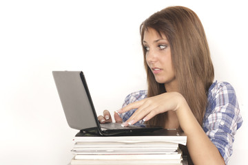 Naklejka premium Nase voll vom lernen