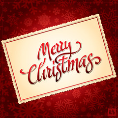 merry christmas hand lettering (vector)