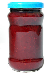 Pot de confiture de framboise