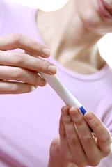 Obraz na płótnie Canvas femme test grossesse