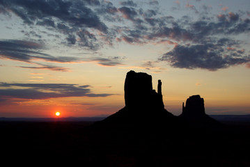 Sunrise at Monument Valley
