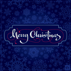 merry christmas hand lettering (vector)