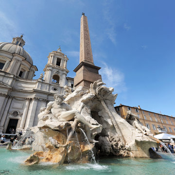 place Navona, fontaine du Bernin &agrave; Rome