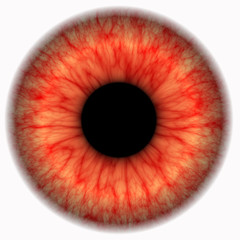 abstract eye with red threads