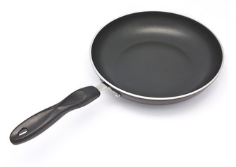 Black pan with handle