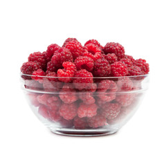 Dish with raspberries