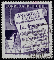 POST STAMP FROM CHILE