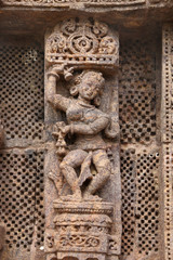 Exquisite carved lady dancer, Sun temple Konark