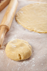 Rolling dough for pie