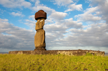 Moai in Tahai, Easter island (Chile)