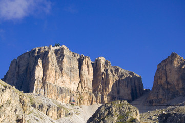 Fototapeta na wymiar Sass Pordoi - Sellagruppe - Dolomiten - Alpen