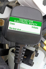 blank pat test sticker on plug