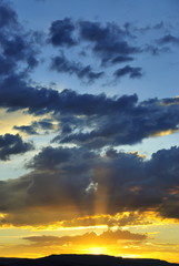 Sunset in Rockie Mountains