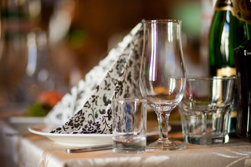 tables set for wedding