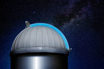 astronomical observatory dome night sky - obrazy, fototapety, plakaty