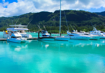 Fototapeta na wymiar Port Luxury Yachts