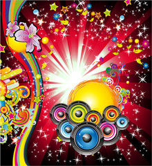 Obraz premium Abstract Musical Event Background