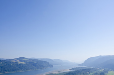 Columbia River Gorge in a Haze