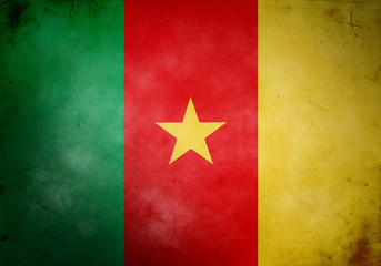 Cameroon Grunge Flag