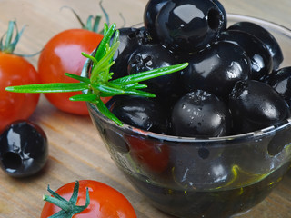 Olives and tomatoes