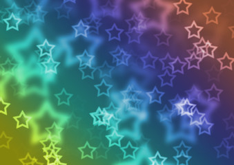 colorful star shape bokeh background