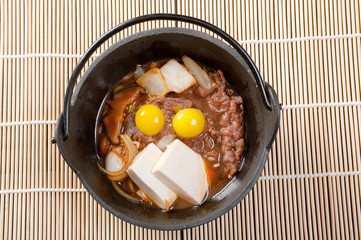 beef with egg quail