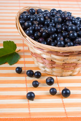 Fresh berries in a wicker basket