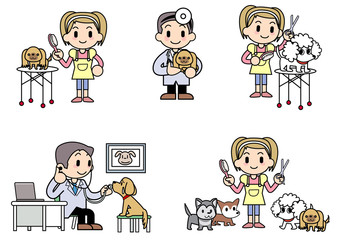 Veterinarian&Dog groomer