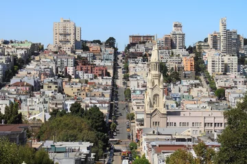 Poster Uitzicht op straat in San Francisco © Videowokart