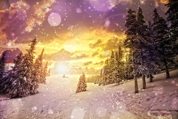 Zelfklevend Fotobehang winter landscape © Laszlo