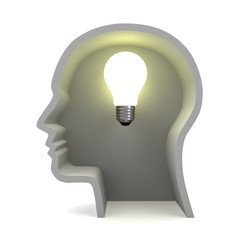 Creative ideas light bulb concept