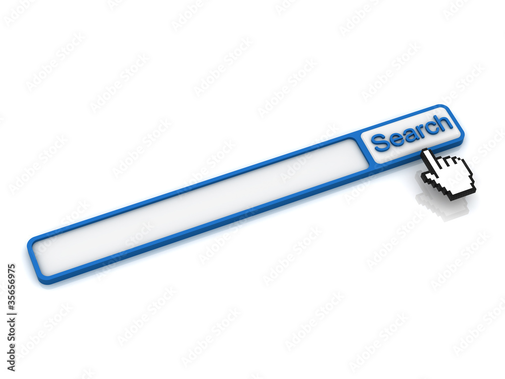 Aufkleber search engine button with blank box