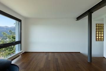 Modern apartment,empty room with window.