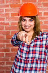 girl with helmet