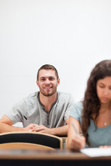 Fototapeta premium Portrait of a smiling handsome student