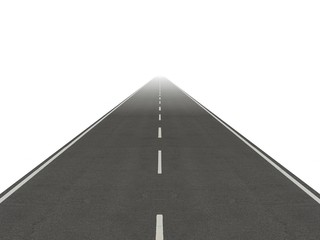 road isolated straight