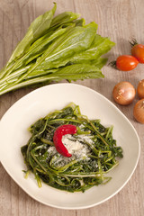 Chicory and pecorino