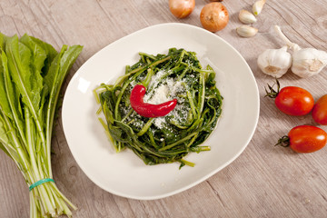 Chicory and pecorino