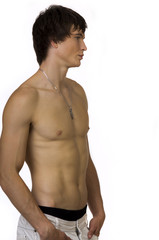 Fototapeta premium Portrait of attractive sports guy