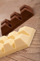White and brown chocolate