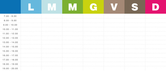 Calendario settimanale