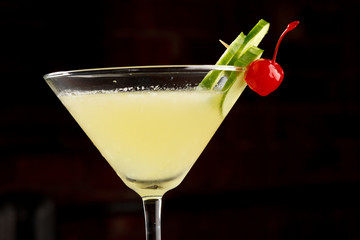 cocktail with cucumber