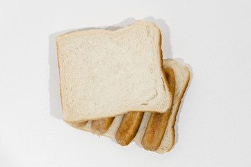 Sausage sandwich above