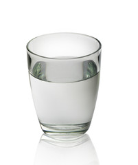 Glass of water isolated on white background