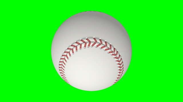 Green Screen Loop Rotating Baseball