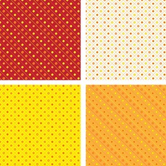 Seamless pattern pois yellow orange