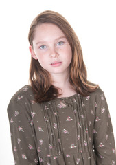 girl in plain dress