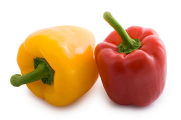 sweet red pepper on a white background